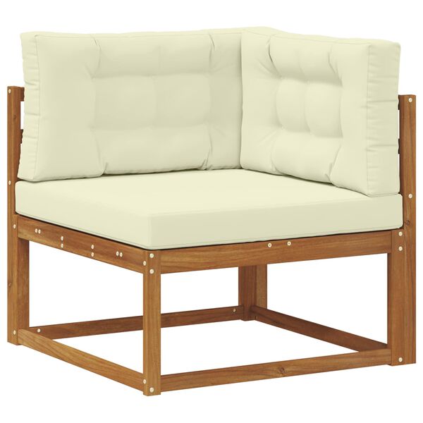 vidaXL Комплект дивани за открито 4 pcs Натурален и Крема