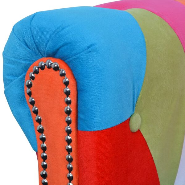 vidaXL Честърфийлд диван 2-местен плат