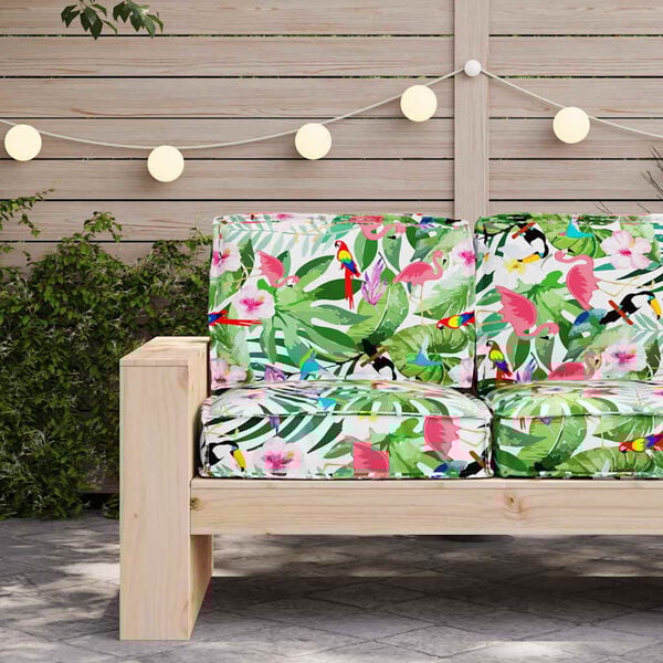 vidaXL Комплект възглавници за палет Флорален 2 pcs Тропическа джунгла