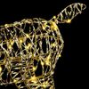 vidaXL 3D елен с 140 LED светодиода Топло бяло 128 см PET