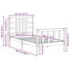vidaXL Рамка за легло без матрак, 90x200 см, масивна чамова дървесина