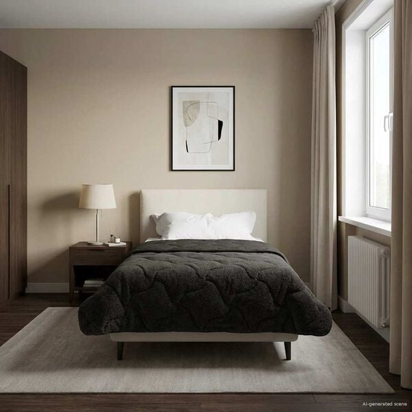 vidaXL Пълно годишно юрганче Патичено Антрацит 155 x 220 cm