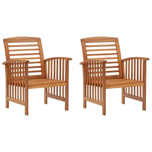 vidaXL Градински столове, 2 бр, акация масив