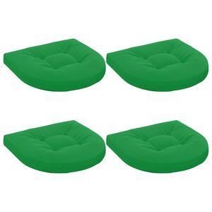 vidaXL Кушони за сядане, 4 броя 4 бр. 100% полиестер Зелено