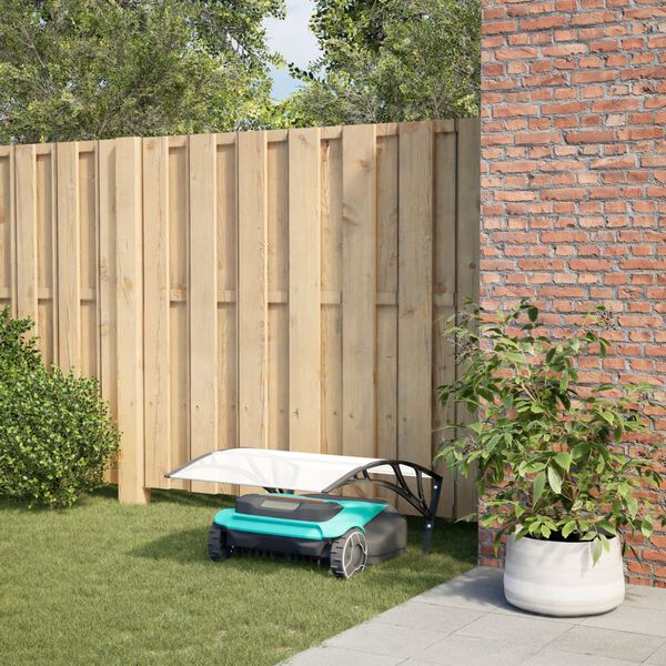 vidaXL Роботизирана косачка за гараж, черна, 80x101x46 см