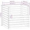 vidaXL Компостер, бял, 80x80x78 см, борово дърво масив