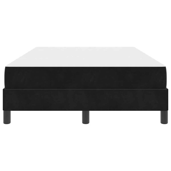 vidaXL Легло с пружинирана основа с матрак Черно 120 x 190 cm текстил