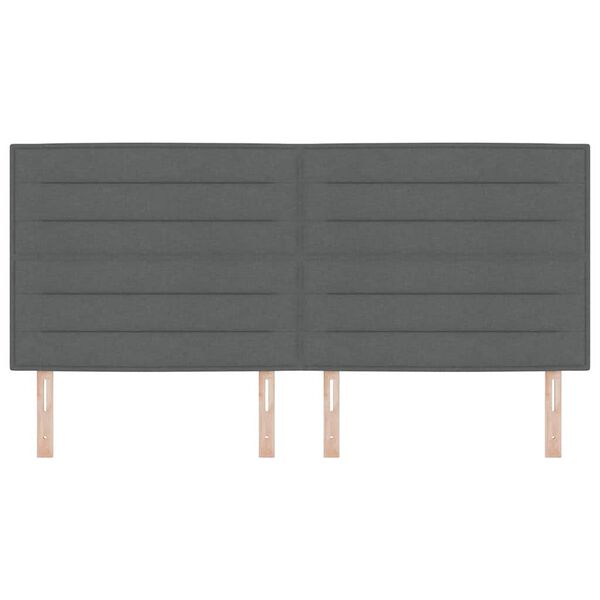 vidaXL Облегалка за глава Тъмен сив 200 cm текстил