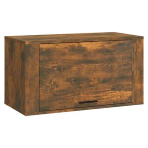 vidaXL Стенен шкаф за обувки, опушен дъб, 70x35x38 см, бор масив