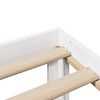 vidaXL Рамка за легло с табла, бяла, 150x200 см, борово дърво масив