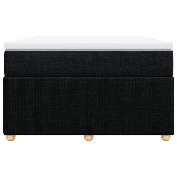 vidaXL Боксспринг легло с матрак, черно, 120x200 см, плат