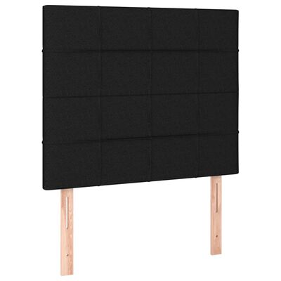 vidaXL Горни табли за легло, 2 бр, черни, 80x5x78/88 см, плат