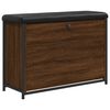 vidaXL Пейка за обувки с подвижно чекмедже, кафяв дъб, 82x32x56 см