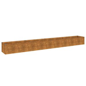 vidaXL Повдигната градинска леха 386x50x36 см, кортенова стомана
