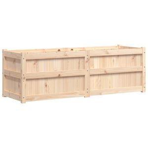vidaXL Градински сандък, 150x50x50 см, борово дърво масив