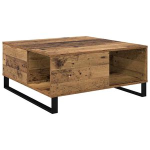 vidaXL Масичка за кафе Старо дърво 80 x 80 x 36,5 см