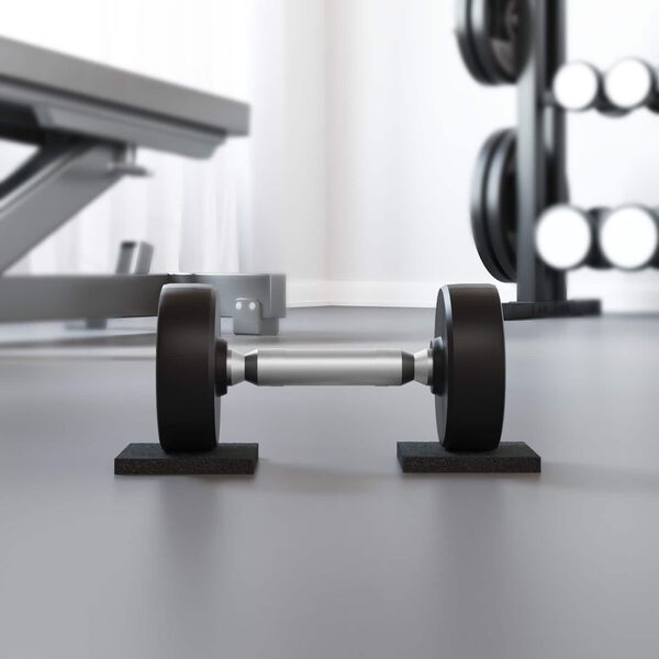 vidaXL Гумена подложка Черно Каучук