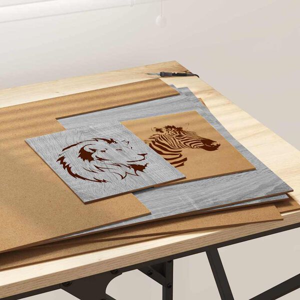 vidaXL Декор панели 50 pcs Сив Сонома 40 x 60 x 0.27 см