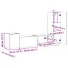 vidaXL Комплект ТВ шкаф Монтиране на стена 4 pcs Дъб Инженерно дърво