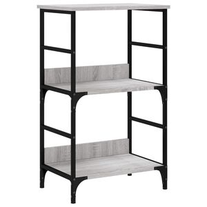 vidaXL Етажерка за книги сив сонома 50x33x82 см инженерно дърво