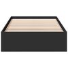 vidaXL Рамка за легло с чекмеджета, черна, 90x200 см, инженерно дърво