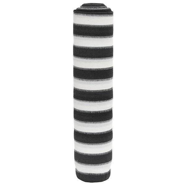 vidaXL Засенчваща мрежа антрацит и бял 2x50 м HDPE 75 г/м&sup2;