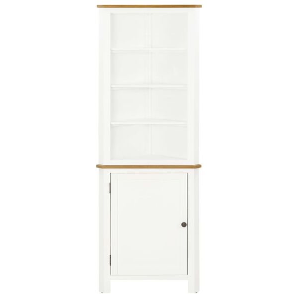 vidaXL Ъглово шкафче, 59x36x180 см, дъбов масив