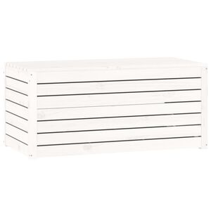 vidaXL Градинска кутия бяла 101x50,5x46,5 см масивна борова дървесина