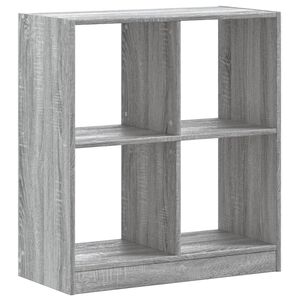 vidaXL Библиотека, сив сонома, 68,5x32x75 см, инженерно дърво