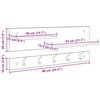 vidaXL Стенен закачалка за палта с рафт Старо дърво 90 x 15 x 36 см