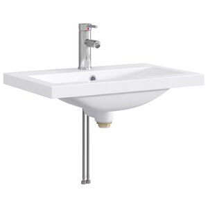 vidaXL Мивка за баня Хром 61 x 40 x 16,5 см Метал