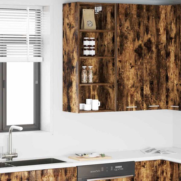 vidaXL Висящ шкаф Димян дъб 40 x 29,5 x 100 см Инженерно дърво