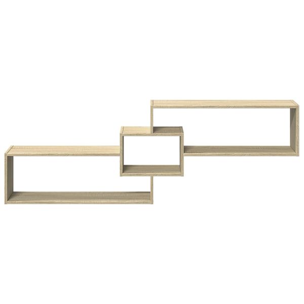 vidaXL Стенен шкаф, 158x18x53 см, сонома дъб, инженерно дърво