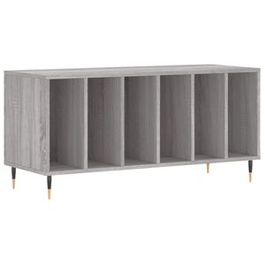 vidaXL Шкаф за винилови плочи сив сонома 100x38x48 см инженерно дърво