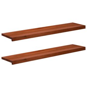 vidaXL Стъпала за стълби 2 бр. 120 x 25 x 2 cm Кафяво Солидно бук