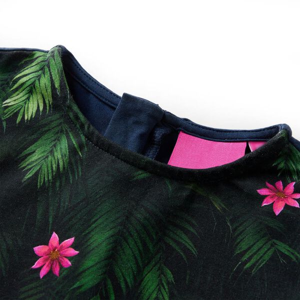 Детска рокля с дълъг ръкав, тъмносиня, 104