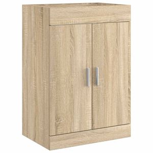 vidaXL Кабинет под мивка за баня Дъб сонома 56 x 37,5 x 81 см