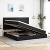 vidaXL Легло с място за съхранение и матрак Черно 200 x 200 cm