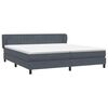 vidaXL Box Spring легло с матраци Тъмно сиво 200x210 cm Кадифе