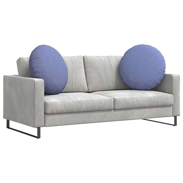 vidaXL Възглавници за седалки 2 pcs Дънково син &Oslash;80 x 29 см текстил