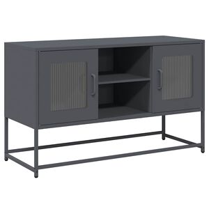 vidaXL ТВ шкаф, антрацит, 100,5x39x60,5 см, стомана