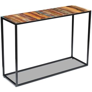 vidaXL Конзолна маса, регенерирано дърво масив, 110x35x76 см