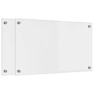 vidaXL Кухненски заден панел 2 pcs Прозрачен 70 x 40 cm