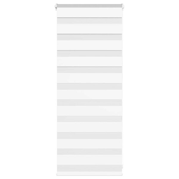 vidaXL Зеброва щора бял 55x100 см Ширина на плата 50,9 см Полиестер