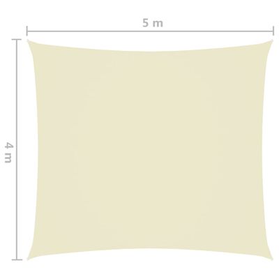 vidaXL Платно-сенник, Оксфорд текстил, правоъгълно, 4x5 м, кремаво
