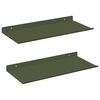 vidaXL Плаващ рафт 2 pcs Маслинено зелено 40 x 18 x 2,5 см Стомана