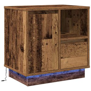 vidaXL Нощен шкаф Старо дърво 50 x 34,5 x 50 см. Инженерна дървесина
