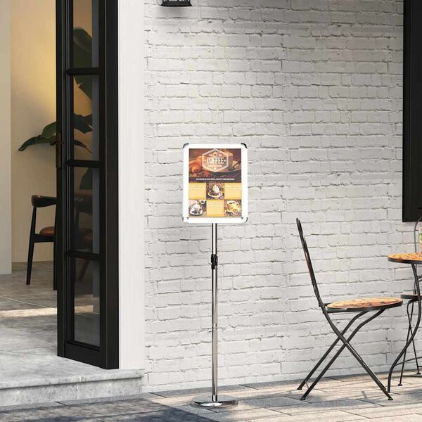 vidaXL Стендове за търговски прояви Сребрист 25 x 25 x 125 см Алуминий