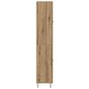 vidaXL Висок шкаф с чекмедже 2 pcs Дъб Инженерна дървесина и стъкло