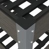 vidaXL Градинска повдигната леха с рафт, сива, 120x50x75 см, WPC